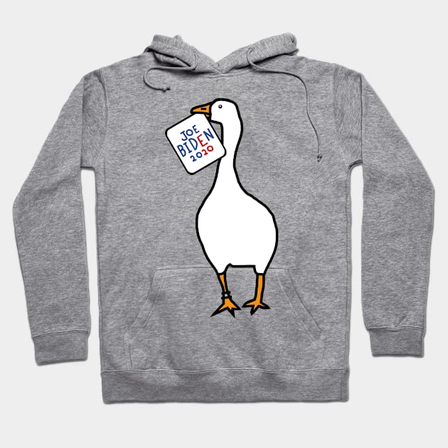 White Goose with Stolen Joe Biden 2020 Sign Hoodie by ellenhenryart